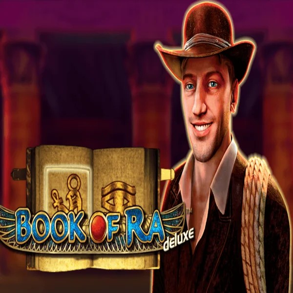 Book of Ra Deluxe casino game by Novomatic – featured logo at Total Casino